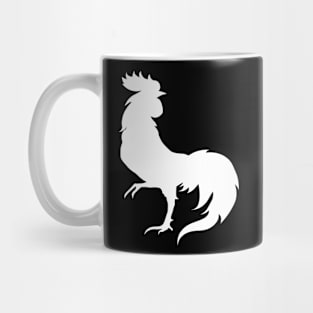 white rooster Mug